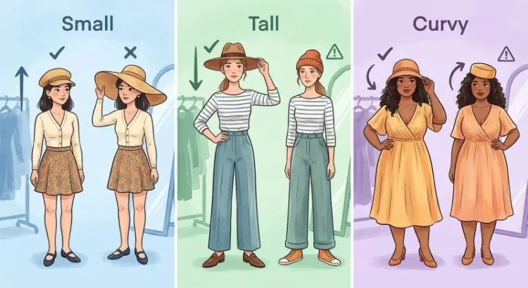 Chapeau et morphologie : quel modèle choisir quand on est petite, grande ou pulpeuse ?